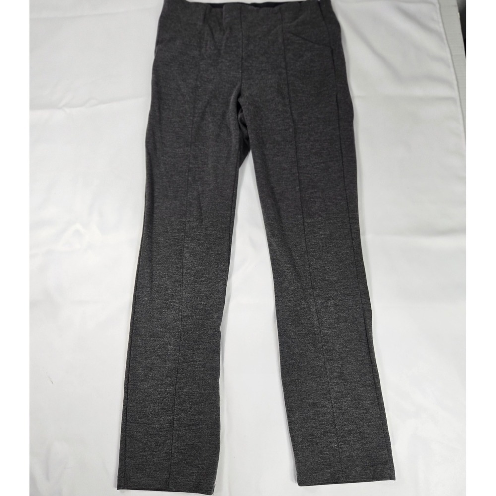 Athleta Ponte Knit Pants Career Casual Stretch‎ Gray 8 Side Zip Athleisure 29x28
